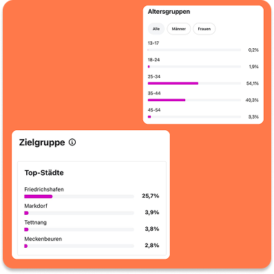 Social Media Check mit Zielgruppen- und Altersgruppenanalyse, für social media content Planung
